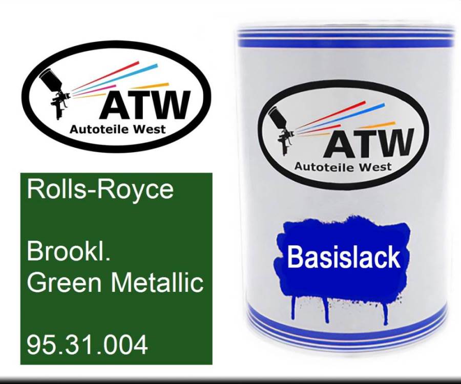 Rolls-Royce, Brookl. Green Metallic, 95.31.004: 500ml Lackdose, von ATW Autoteile West.